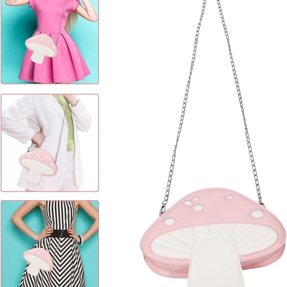 Chic Pink and White Crossbody Bag- #Anime - Picture 5 of 6